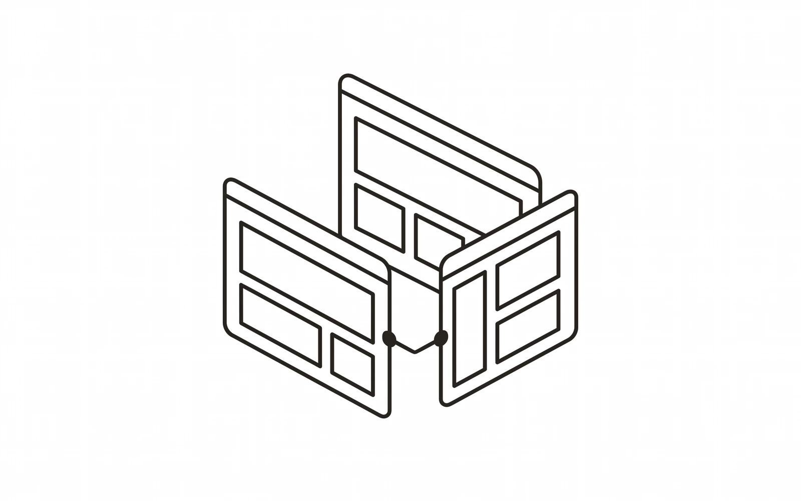 Ilustración lineal de interfaces web adaptables